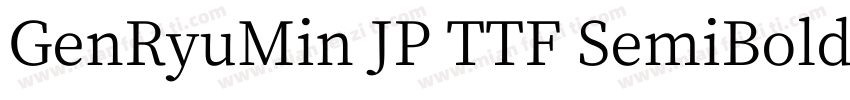 GenRyuMin JP TTF SemiBold字体转换